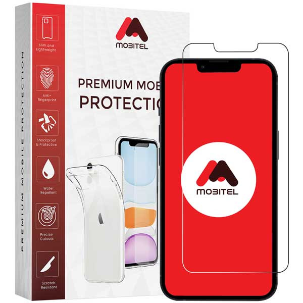 Mobitel Tempered Glass Clear Screen Protector for iPhone 13 Pro Max, iPhone 14 Plus